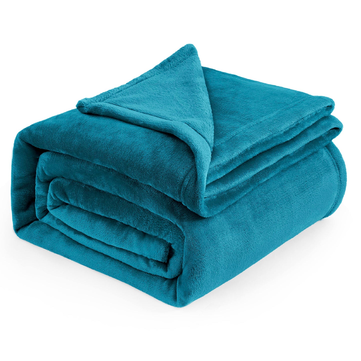 Bedsure Fleece Blanket for Bed - Soft Cosy Fluffy Throw Blankets, Warm Large Throws for Audlts, Teal, 220x240 cm