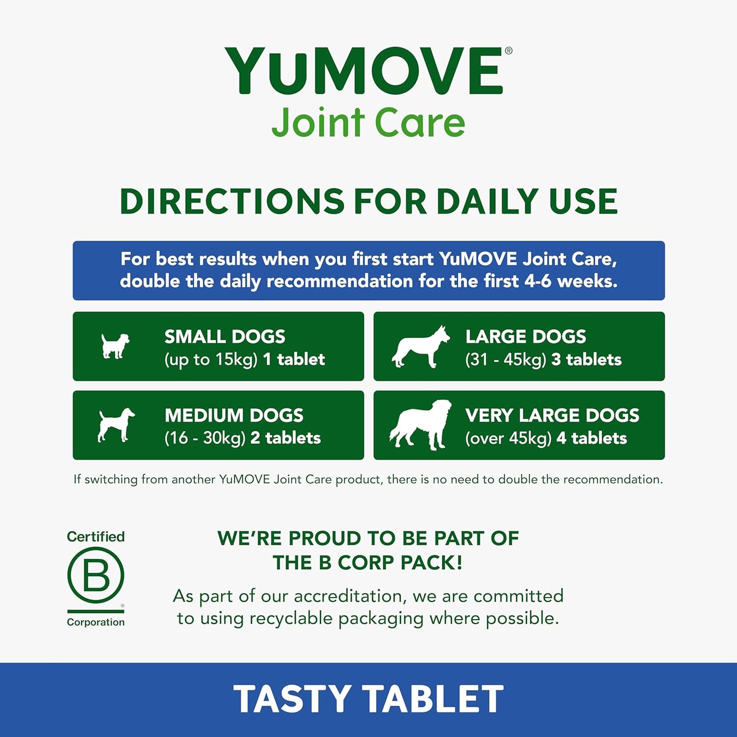 YuMOVE Senior Dog Joint Supplement, Higher Strength for Joint Care, Essential Hip & Joint Aid for Older Dogs with Glucosamine, Chondroitin, Green Lipped Mussel, Aged 8+, 120 Tablets