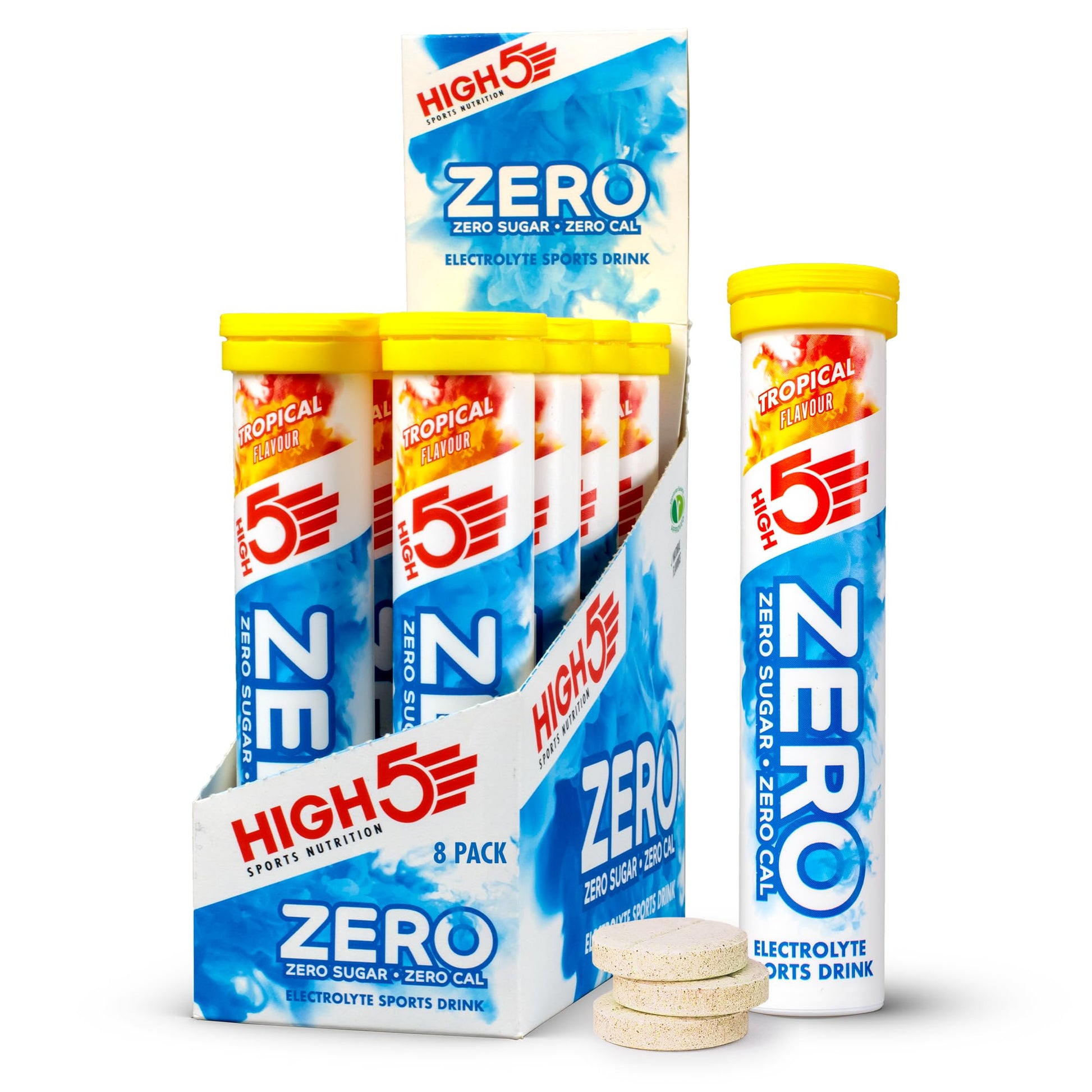HIGH5 ZERO Electrolyte Tablet - Hydration Tablets Enhanced with Vitamin C - 0 Calories & Sugar Free - Boost Hydration, Performance & Wellness - Berry, 20 Tablets (20x, Pack of 1)