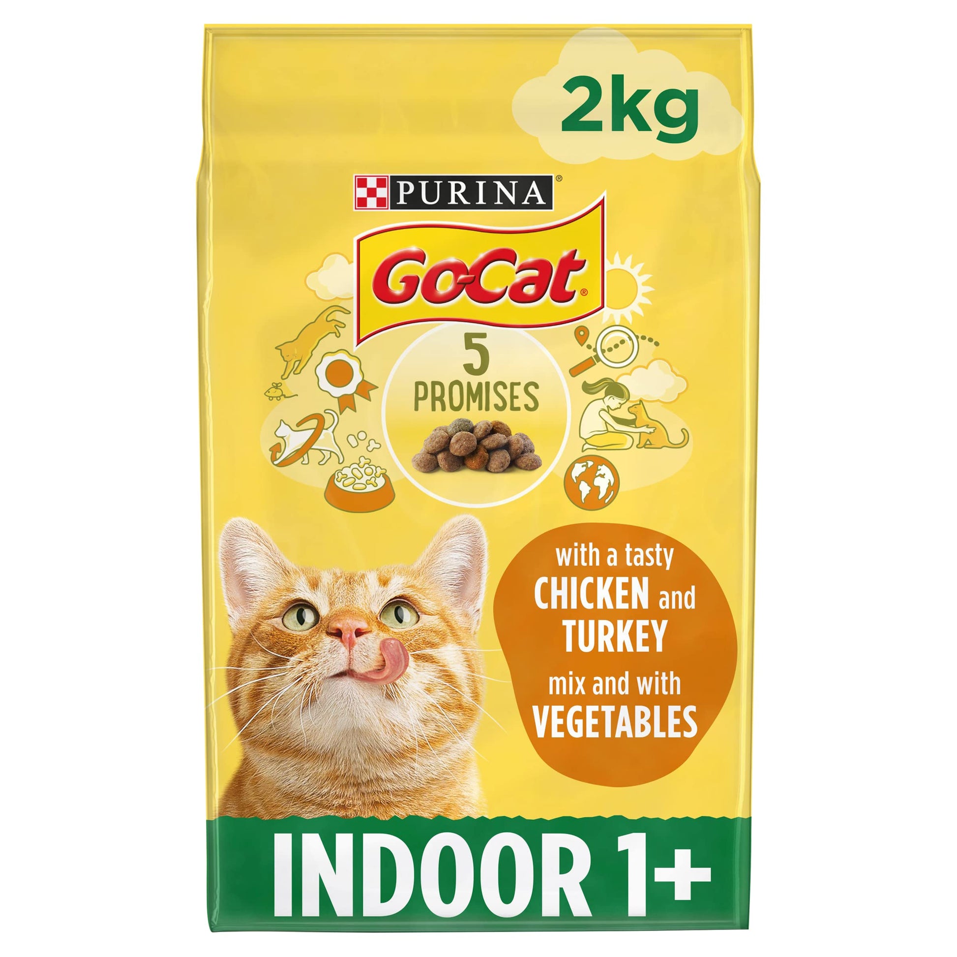 Go-Cat Adult Chicken & Duck Dry Cat Food 10kg (Packaging may vary)
