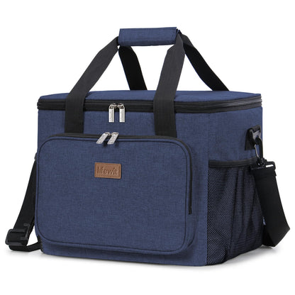 Lifewit 15L (24 Cans) Insulated Lunch Bag, Cooler Bag for Lunch/Work/School/Beach/Picnic (Grey)