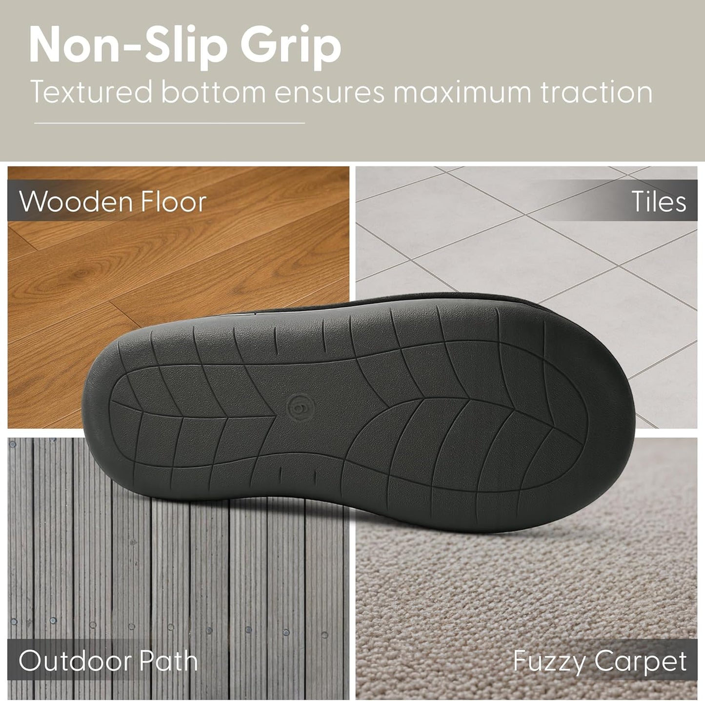 KEPLIN Men’s Memory Foam Slippers – Comfortable Indoor House Shoes for Men with Plush Cushioning, Anti-Slip Rubber Soles, Lightweight Design