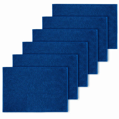 Bath Mat Non Slip Anti Mould 40 x 60 cm – Grey Chenille Bathroom Mat Extra Soft & Fluffy Bathmat Machine Washable Super Water Absorption Shower Mat