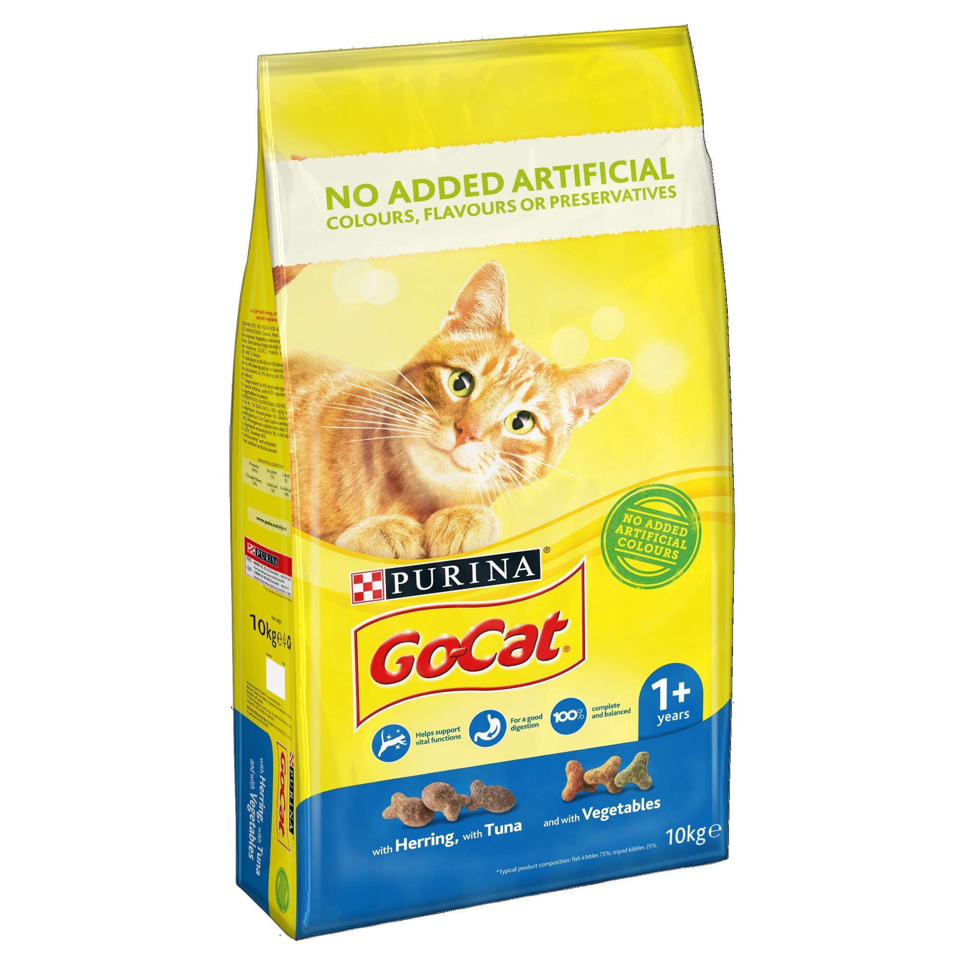 Go-Cat Adult Chicken & Duck Dry Cat Food 10kg (Packaging may vary)