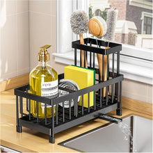ARSTPEOE Sponge Holder for Kitchen Sink,Kitchen Sink Organizer Countertop Rustproof 304 Stainless Steel,Soap Dispenser Organizers and Storage Essentials,1 Pcs