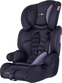 Cozy N Safe Logan Group 1/2/3 Car Seat 9-36kg, 9 Months to 12 Years, 5 Point Harness, Forward Facing, Side Impact Protection, Adjustable Headrest, Lightweight, Child, Toddler Car Seat - Black/Grey