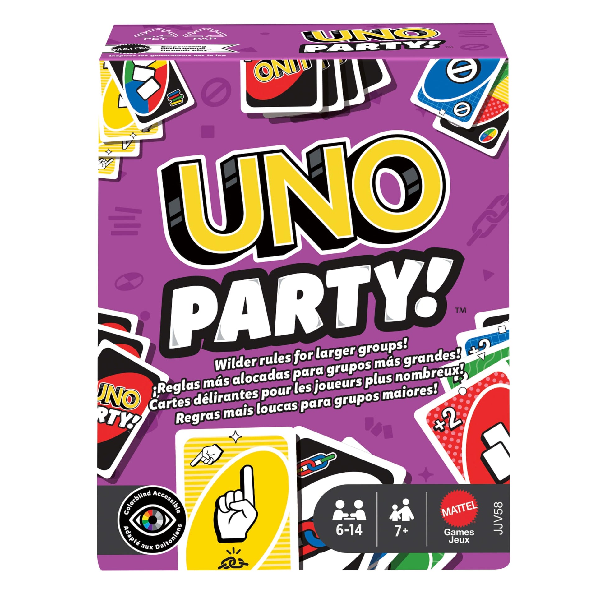 Mattel Games UNO, Classic Card Game for Kids and Adults for Family Game Night, Use as a Travel Game or Engaging Gift for Kids, 2 to 10 Players, Ages 7 and Up, W2087