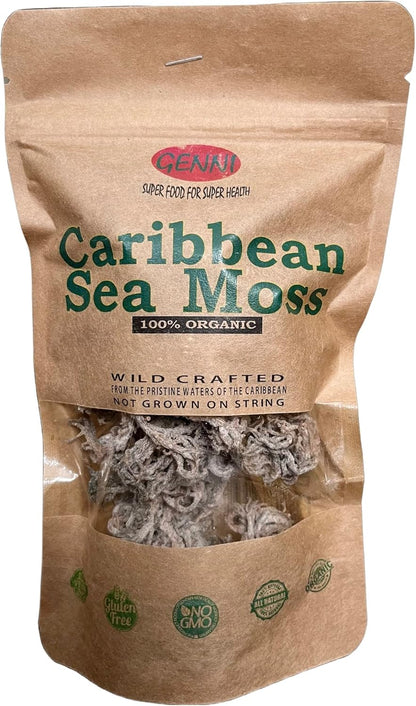 Wild Crafted Dried Gold Sea Moss 150g | from The Pristine Waters of The Caribbean Sea | Unbleached & NOT Grown on String