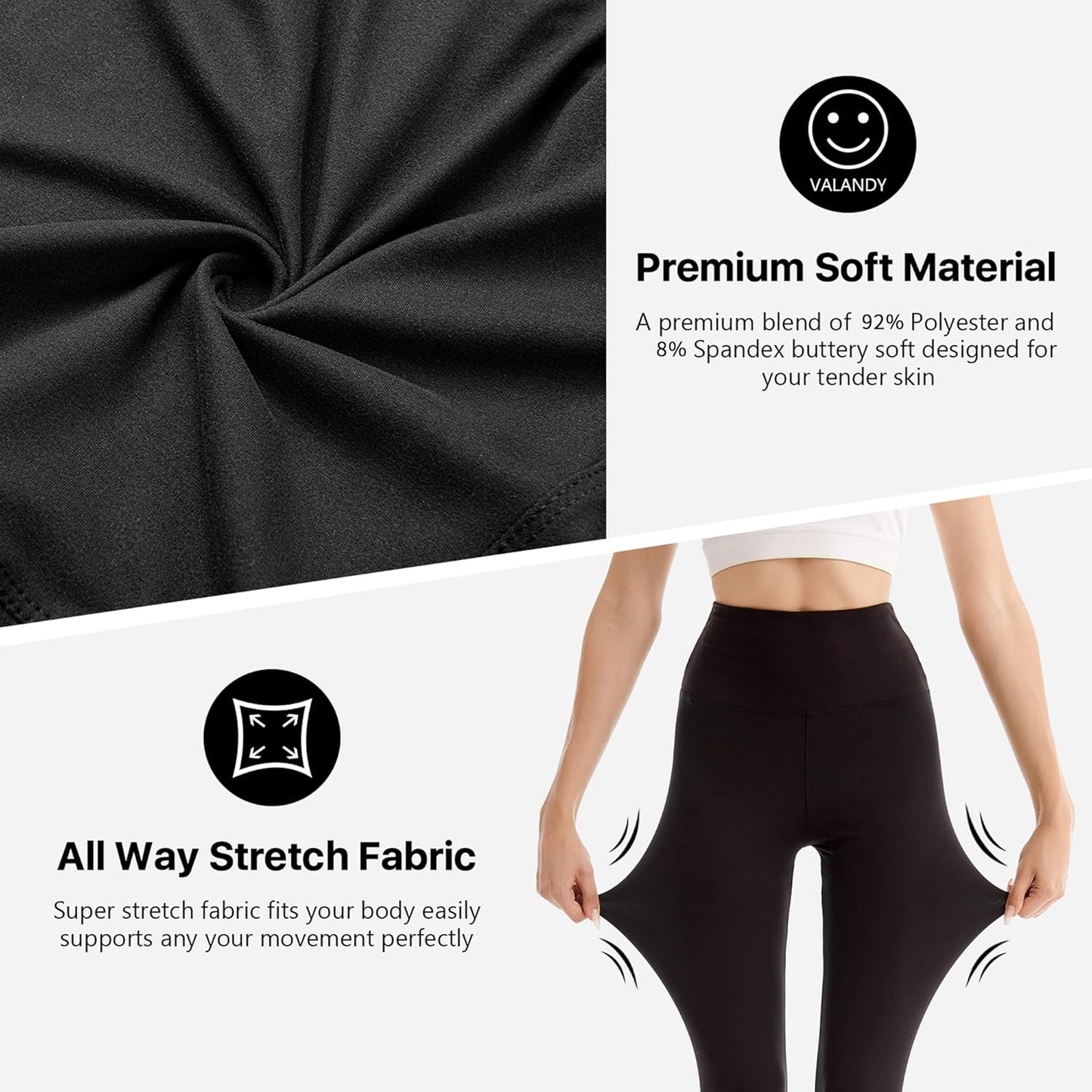 SINOPHANT High Waisted Leggings for Women, Buttery Soft Elastic Opaque Tummy Control Leggings,Plus Size Workout Gym Yoga Stretchy Pants