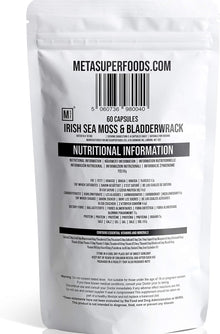 Sea Moss and Bladderwrack 60 Capsules (3600mg) High Strength Sea Moss | Vegan | Non GMO | No Binders No Fillers No Additives | Dr Sebi Irish Sea Moss
