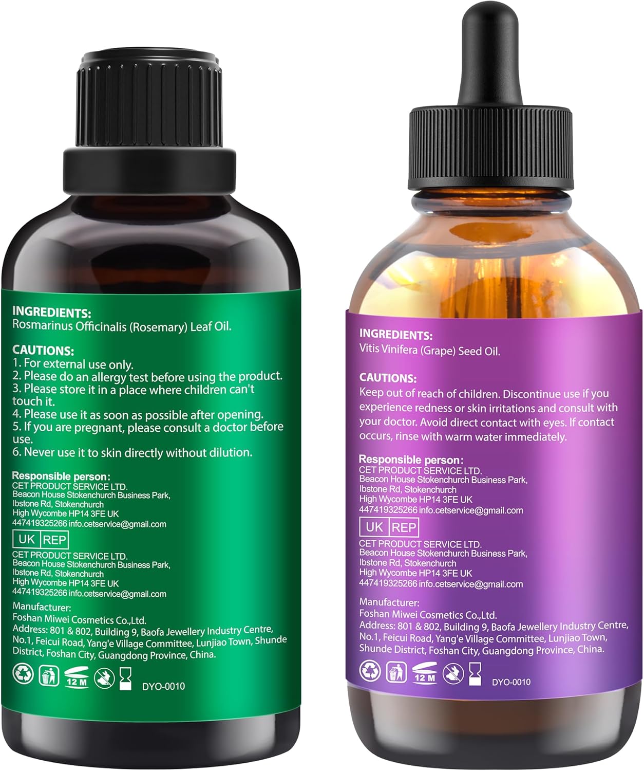Rosemary Oil for Hair Growth,100% Pure & Natural Rosemary Essential Oil,Grapessed Oil for Skin & Hair Care & Eyelash Eyebrows Growth,Non-Greesy Hair Growth Oil/Serum Hair Loss Treatment for Women(2