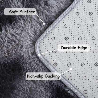 Rugs Living Room Large Rugs Bedroom Anti Skid Rug Shaggy Soft Rug for Living Room Bedroom Play Area Kids Room Luxury Decorative (Dark Grey, 180x270cm)