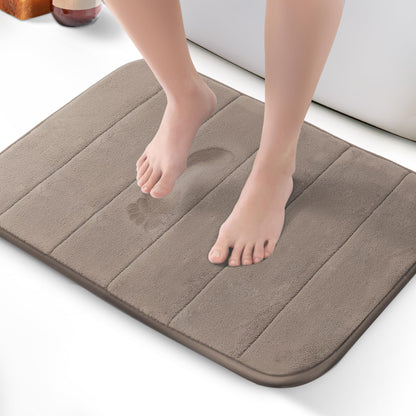 KEPLIN Memory Foam Bath Mat - Ultra-Soft, Highly Absorbent, Non-Slip, Machine Washable - Luxurious Comfort for Home & Bathroom Floors (Light Blue, 40 x 60cm)