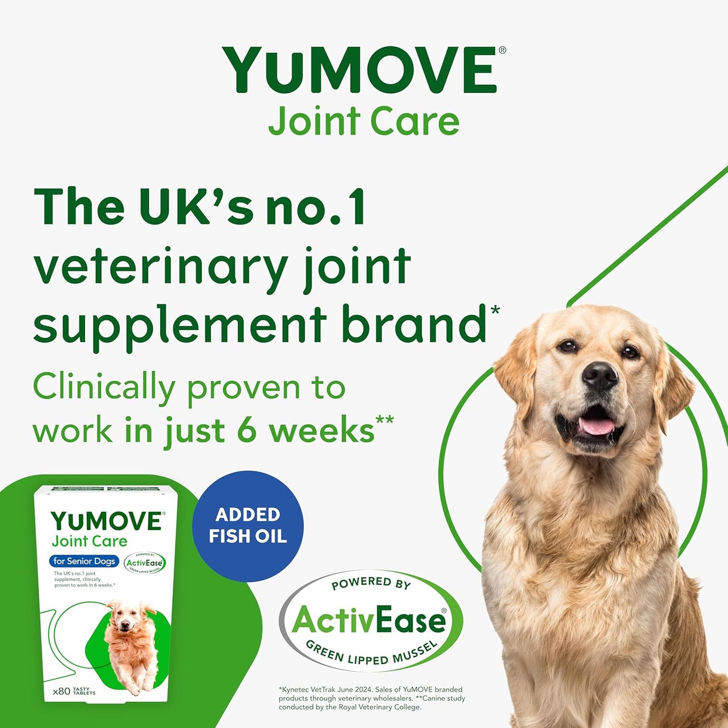 YuMOVE Senior Dog Joint Supplement, Higher Strength for Joint Care, Essential Hip & Joint Aid for Older Dogs with Glucosamine, Chondroitin, Green Lipped Mussel, Aged 8+, 120 Tablets