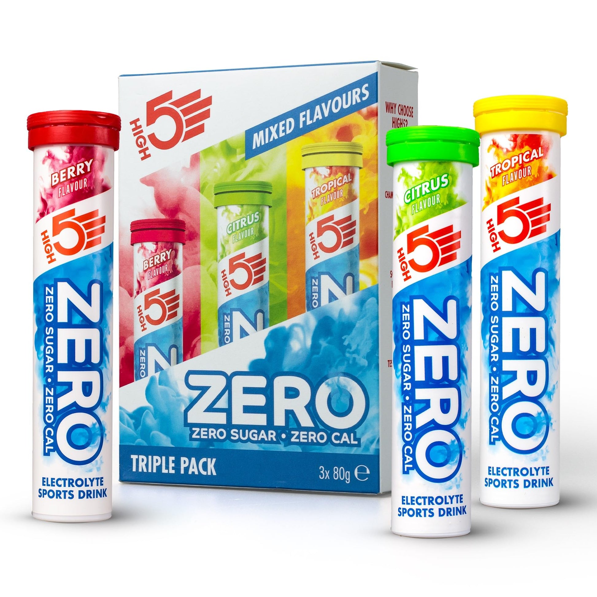HIGH5 ZERO Electrolyte Tablet - Hydration Tablets Enhanced with Vitamin C - 0 Calories & Sugar Free - Boost Hydration, Performance & Wellness - Berry, 20 Tablets (20x, Pack of 1)
