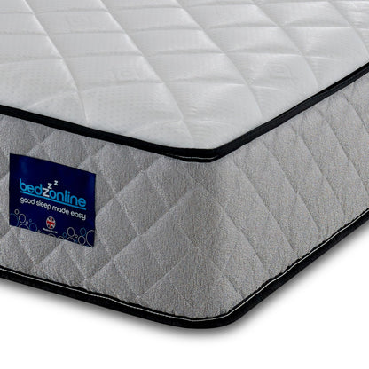 Hybrid Memory Foam & Spring Mattress - 4ft6 Double | 20cm Thick Hydro Memory Foam & Spring Coil Mattress | Body Support, Spinal Alignment & Pressure Relief | UK Made & Hypoallergenic