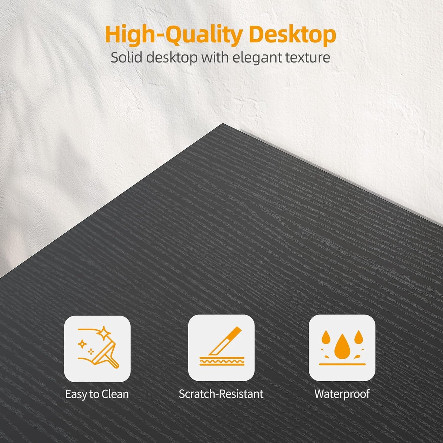 BEXEVUE L Shaped Gaming Desk with Power Outlets, 100x70 cm Computer Desk with Storage Bag, Office Desk Small Writing Table with Large Reversible Storage Shelves, Workstation Study Home Office, Black