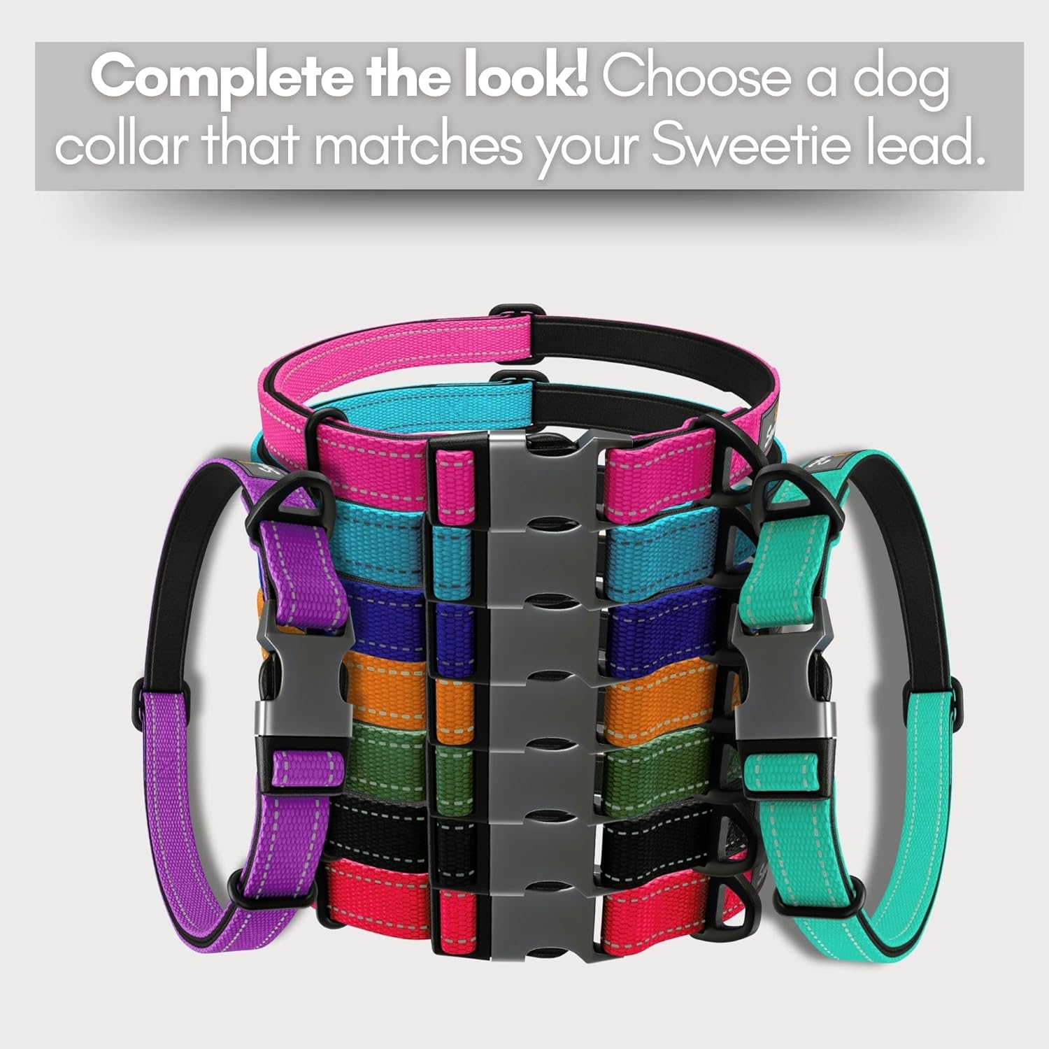 Rope Dog Lead - Innovative Design with Two Padded Handles - Reflective Stitching & O-Ring - 5 FT Long Leash for Medium & Large Sized Pets - Weather Resistant & Strong Material. Orange