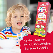 Natures Aid Mini Drops Multi-Vitamin for Babies & Kids 50ml – 9 Essential Vitamins Support Growth & Immune Health for Children Age 0-5 Years Old – Sugar Free Vegan Non-GMO Gluten-Free Dropper Included