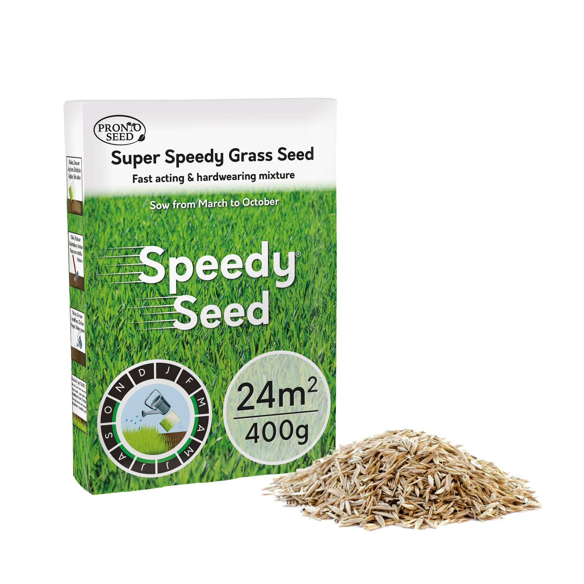 Premium Grass Seed 1.4 kg - Fast Growing, Hard-Wearing - Covers 84m² for Lawns & Overseeding - DEFRA Approved & Tailored for UK Climate (1.4kg)