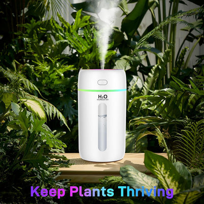 KISSLEAF Mini Room Humidifier 250ml for Bedroom, Children's Room, Plants, 15 H Lonue Duration 28 dB Silent Baby Air Humidifier
