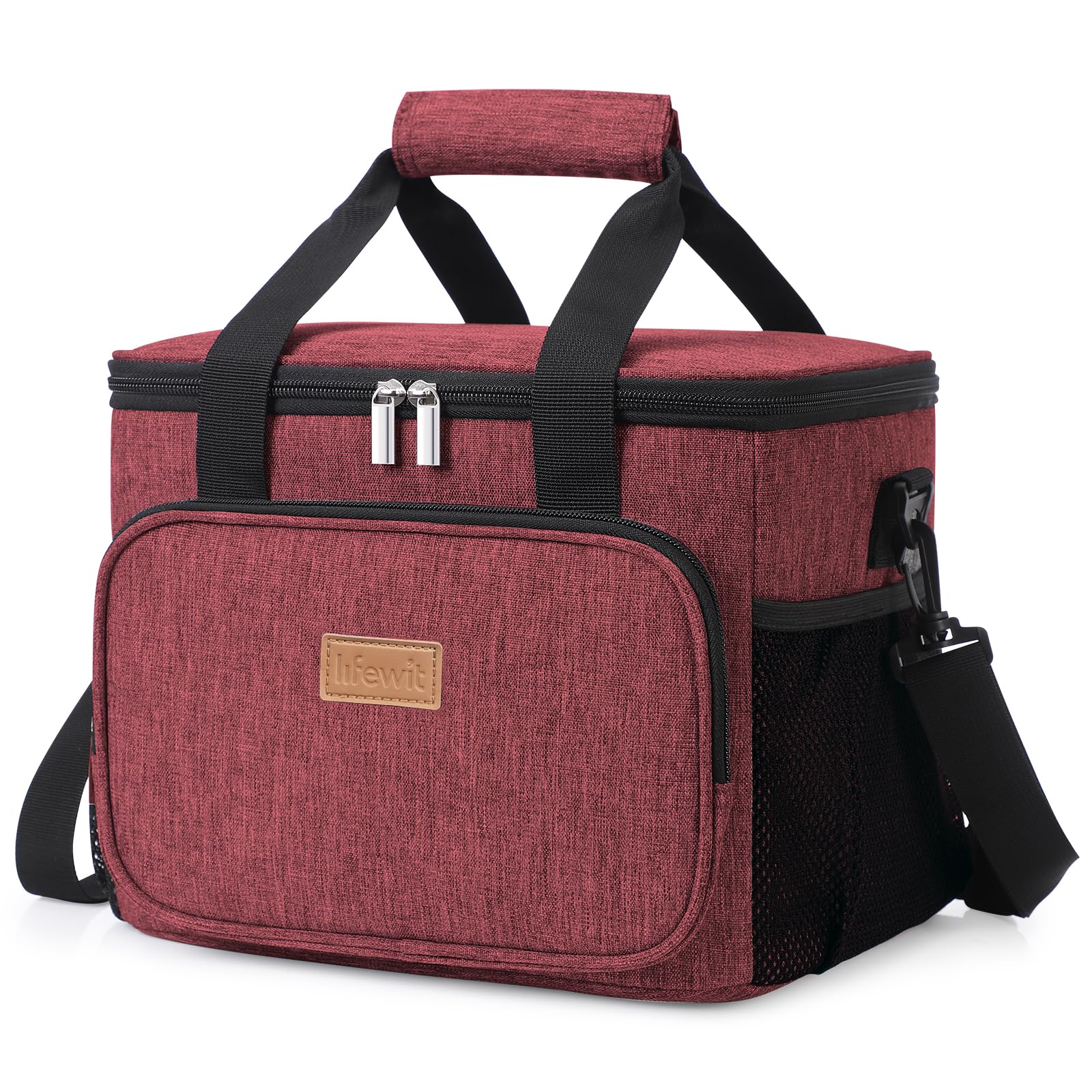 Lifewit 15L (24 Cans) Insulated Lunch Bag, Cooler Bag for Lunch/Work/School/Beach/Picnic (Grey)