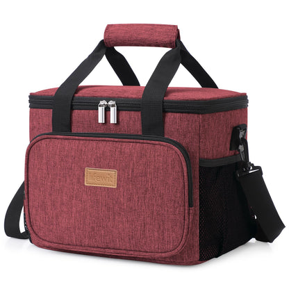 Lifewit 15L (24 Cans) Insulated Lunch Bag, Cooler Bag for Lunch/Work/School/Beach/Picnic (Grey)