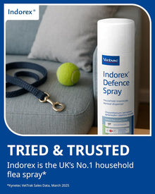 Indorex Defence Household Flea Spray | Protect Home from Fleas & House Dust Mites | Long-Lasting Protection for Up to 12 Months | 500ml Can