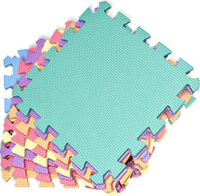 Foam Baby Play Mat (29x29cm) – Thick & Soft EVA Foam Interlocking Floor Tile Matting for Children – Large Multi Colour, Safe & Comfortable 7mm Thick Play Flooring (9pc)