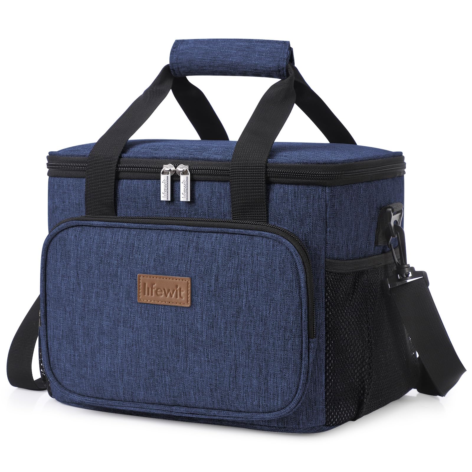 Lifewit 15L (24 Cans) Insulated Lunch Bag, Cooler Bag for Lunch/Work/School/Beach/Picnic (Grey)