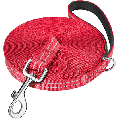X XBEN Long Line Dog Lead, 3M 5M 10M 15M 20M 25M 30M Reflective & Lightweight Recall Training Lead for Dogs with Soft Padded Handle, Strong Extra Long Dog Lead Leash for Large Medium Small Puppy Dog