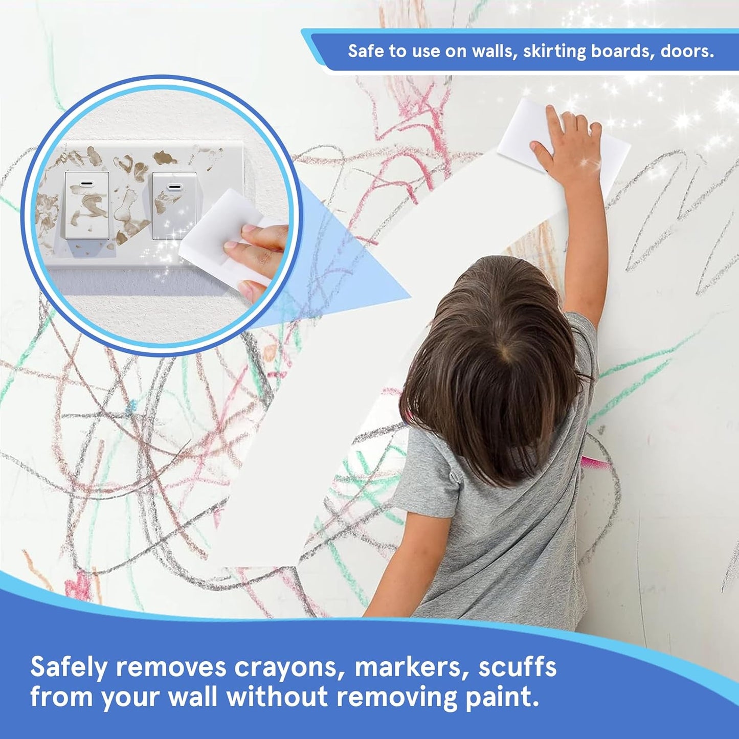 Magic Erasers for Cleaning by Smith’s | 10 Pack | Trusted by Professional Cleaners | Serving UK Homes for Over 10+ Years | 8X Stronger Than Cellulose | Chemical Free