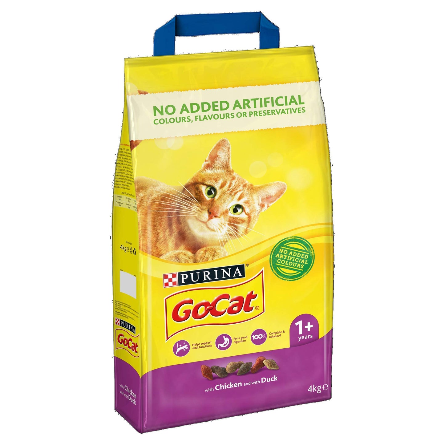 Go-Cat Adult Chicken & Duck Dry Cat Food 10kg (Packaging may vary)