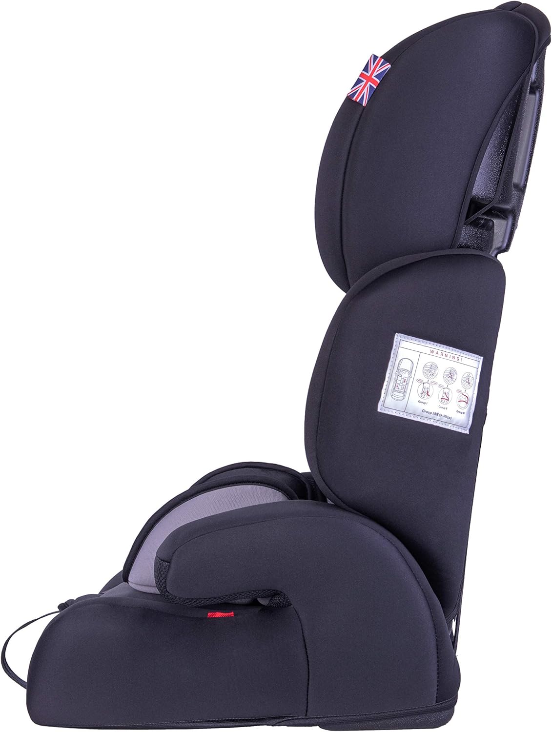 Cozy N Safe Logan Group 1/2/3 Car Seat 9-36kg, 9 Months to 12 Years, 5 Point Harness, Forward Facing, Side Impact Protection, Adjustable Headrest, Lightweight, Child, Toddler Car Seat - Black/Grey