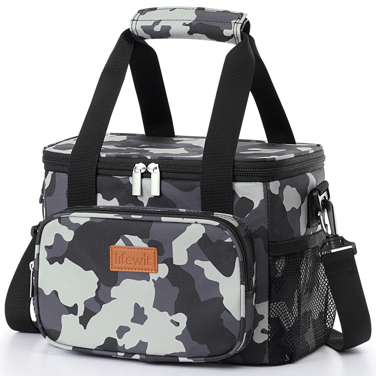 Lifewit 15L (24 Cans) Insulated Lunch Bag, Cooler Bag for Lunch/Work/School/Beach/Picnic (Grey)