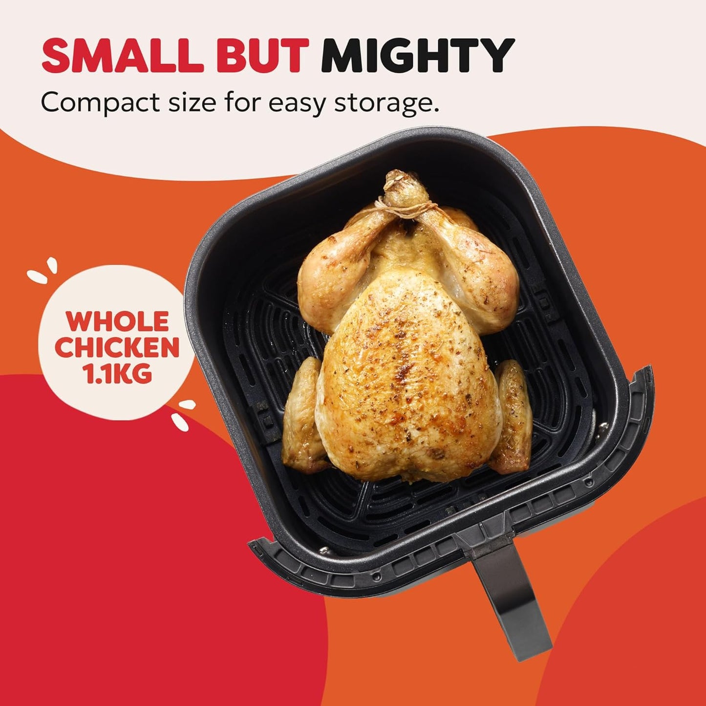 Instant Vortex Digital Single Drawer Air Fryer with Easy to Use 4 Smart Programmes - Air Fry, Bake, Roast and Reheat Capacity, Non-Stick and Dishwasher Safe Basket, Black - 5.7 Litre, 1700W