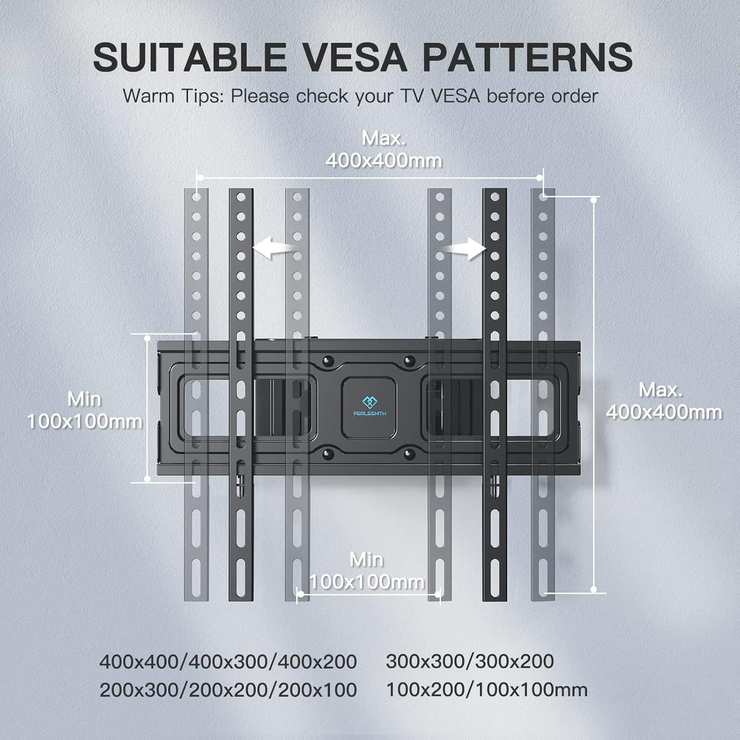 TV Wall Bracket, Swivel Tilt Wall Mount for 26-70 Inch Flat & Curved TVs up to 45kg, TV Bracket Max. VESA 400x400mm