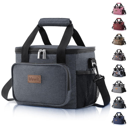 Lifewit 15L (24 Cans) Insulated Lunch Bag, Cooler Bag for Lunch/Work/School/Beach/Picnic (Grey)