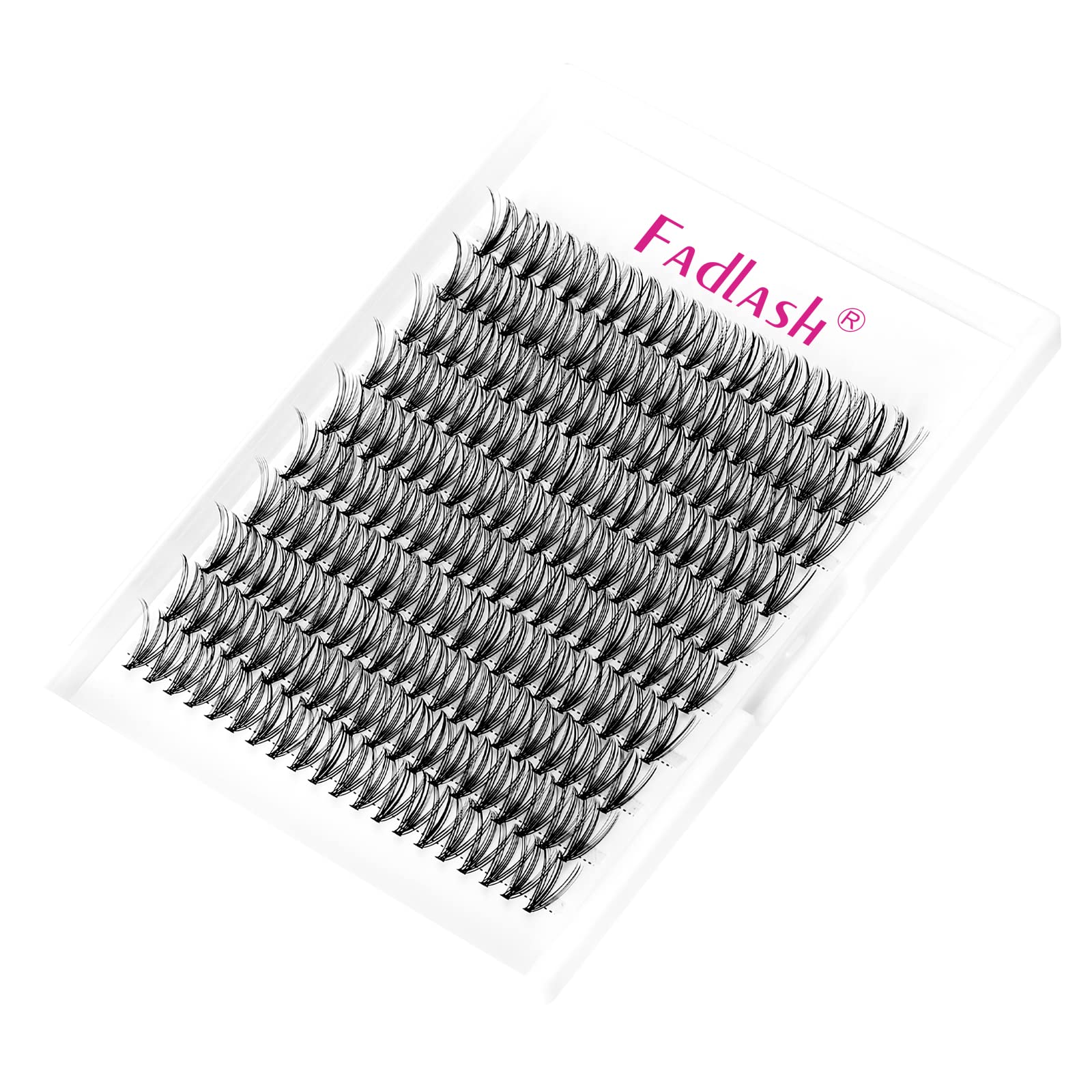FADLASH DIY Lash Extension Kit Individual Lashes Clusters30P+40P D Curl 8-16mm Lash Bond and Seal, Clusters Lash Glue Remover and Eyelash Tweezers for Eyelash Extensions