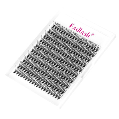 FADLASH DIY Lash Extension Kit Individual Lashes Clusters30P+40P D Curl 8-16mm Lash Bond and Seal, Clusters Lash Glue Remover and Eyelash Tweezers for Eyelash Extensions
