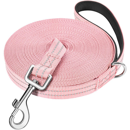 X XBEN Long Line Dog Lead, 3M 5M 10M 15M 20M 25M 30M Reflective & Lightweight Recall Training Lead for Dogs with Soft Padded Handle, Strong Extra Long Dog Lead Leash for Large Medium Small Puppy Dog