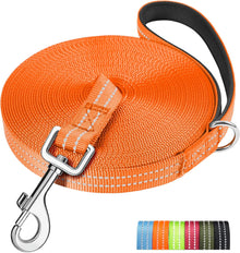 X XBEN Long Line Dog Lead, 3M 5M 10M 15M 20M 25M 30M Reflective & Lightweight Recall Training Lead for Dogs with Soft Padded Handle, Strong Extra Long Dog Lead Leash for Large Medium Small Puppy Dog