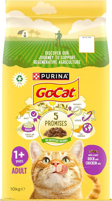Go-Cat Adult Chicken & Duck Dry Cat Food 10kg (Packaging may vary)