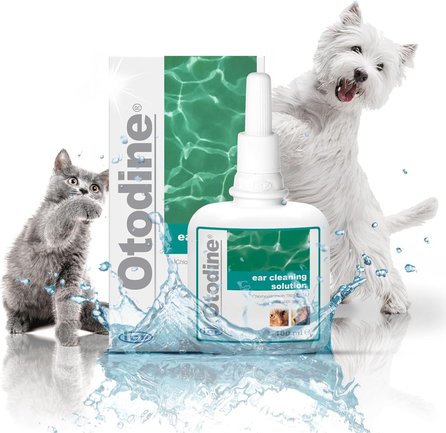 Otodine | Cat & Dog Ear Cleaner Solution | Dog Ear Drops to Stop Wax Build Up, Head Shaking, Discomfort, Ear Odour & Scratching | 100ml