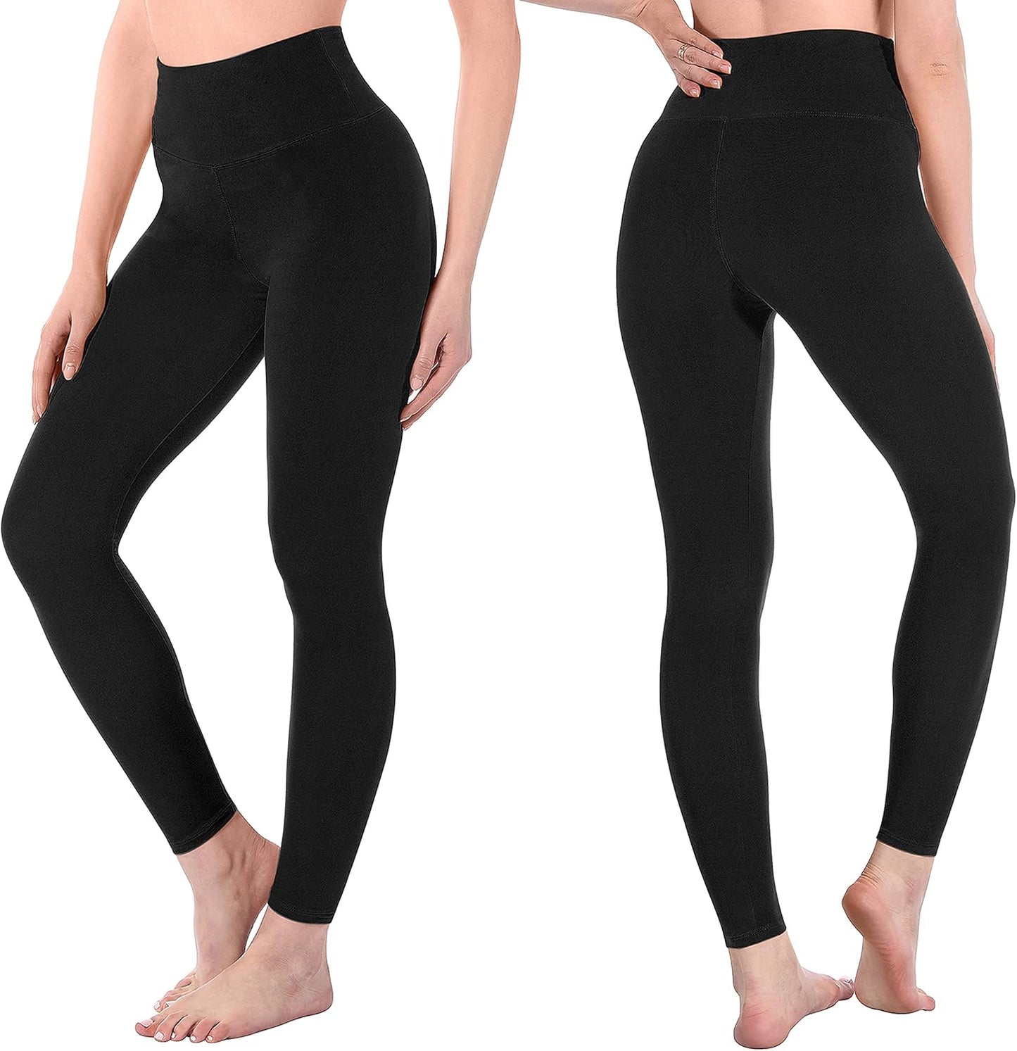 SINOPHANT High Waisted Leggings for Women, Buttery Soft Elastic Opaque Tummy Control Leggings,Plus Size Workout Gym Yoga Stretchy Pants