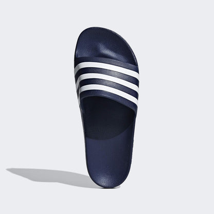 adidas Unisex Adilette Aqua Slides, Dark Blue/Cloud White/Dark Blue, 9 UK