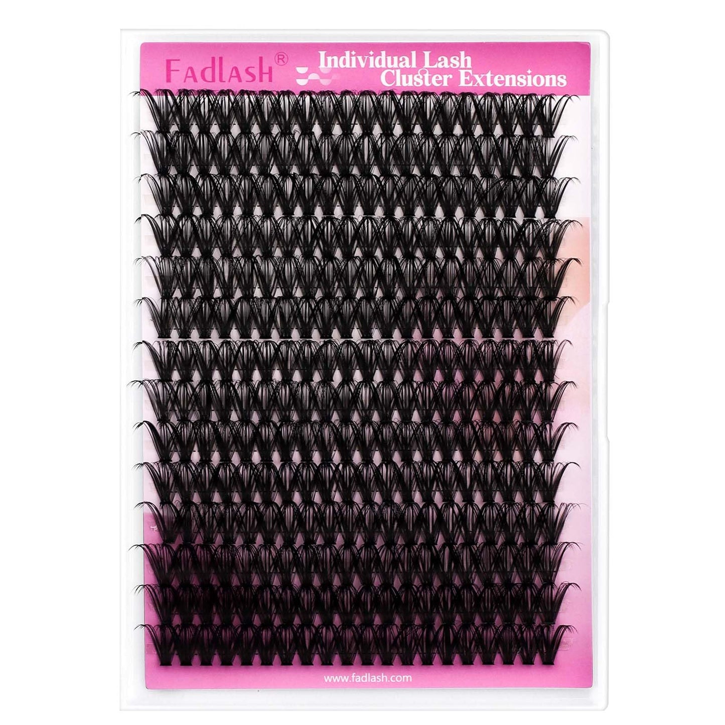 FADLASH DIY Lash Extension Kit Individual Lashes Clusters30P+40P D Curl 8-16mm Lash Bond and Seal, Clusters Lash Glue Remover and Eyelash Tweezers for Eyelash Extensions