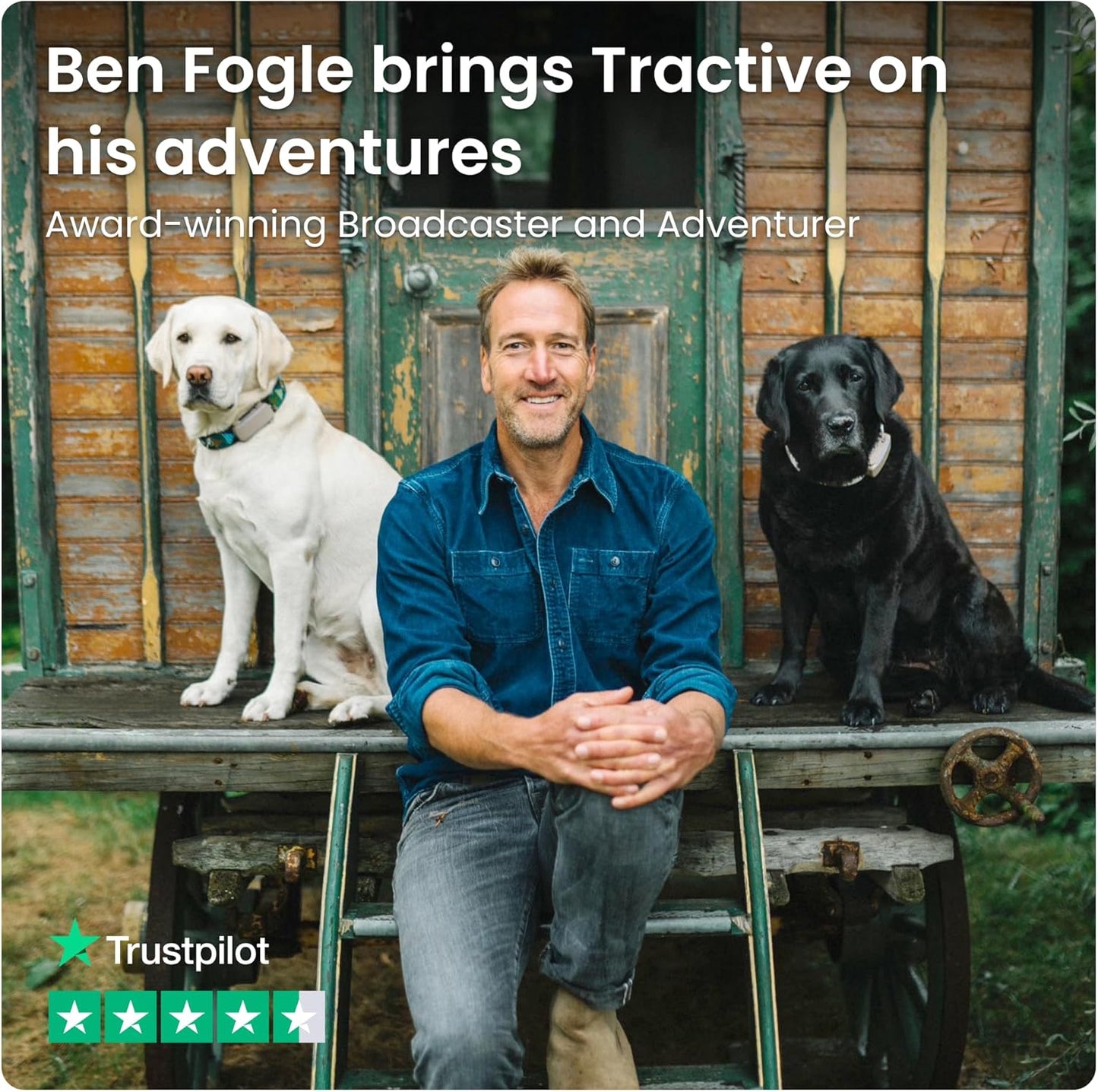 Tractive GPS Dog Tracker | 2025 Edition | Market leader | Real-time location tracking | Escape Alerts | Activity Monitoring | Health Alerts | Bark Monitoring (Black)