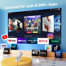 Mini Projector [Built-in Apps] AKIYO O2 2025 Upgraded 18000 Lumen Projector with WiFi6 & BT5.4, Portable Projectors 1080P Supported, Auto Keystone, 180° Rotation Compatible with HDMI/USB/Laptop/Switch