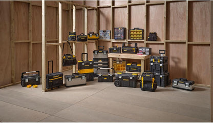 STANLEY Essential Tool Box (16in), Durable Storage Solution with Removable Tote Tray and Organisers, for Parts and Tools Storage, STST1-75518